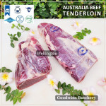 Beef Tenderloin frozen Australia (A) BUDGET steak cuts 2" 5cm price for 2pcs 600gr (eye fillet mignon daging sapi has dalam) brand NOLAN / McPHEE / CAG